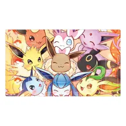 Pokemon Eevee Playmat Pocket Monsters Series 33 PTCG Trading Card Playmat+Bag - Image 1