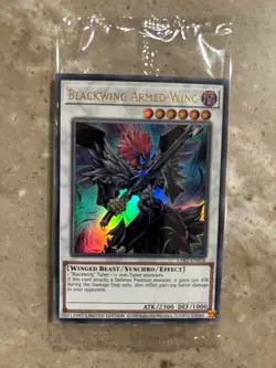 Yu-Gi-Oh Blackwing Armed Wing Lost Art Card LART-EN078 Factory Sealed - Image 1