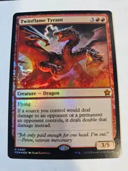 MTG - Twinflame Tyrant FOIL - Foundations - Image 1