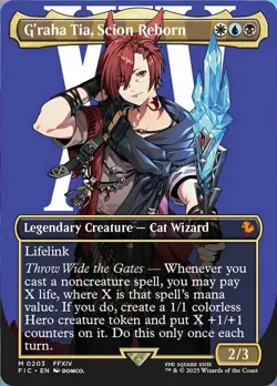 MTG G'raha Tia, Scion Reborn - Borderless NM-Mint Commander: Final Fantasy - Image 1