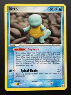 Pokemon Ditto as Squirtle EX Delta Species 64/113 2005 - Image 1