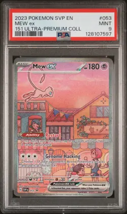 2023 POKEMON SVP EN-SV BLACK STAR PROMO 151 ULTRA-PREM COLL #053 MEW EX PSA 9 - Image 1