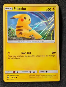 Pikachu 28/73 Common Holo Shining Legends LP Pokemon TCG - Image 1
