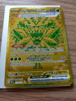Teal Mask Ogerpon ex 177/131 Sv: Prismatic Evolutions Gold Hyper Rare Pokemon - Image 3