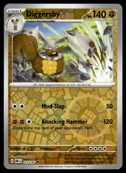 DIGGERSBY [FOIL] - 113/197 - OBSIDIAN FLAMES OBF POKEMON SV REVERSE - NM - Image 1