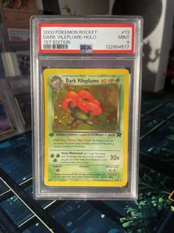 2000 Pokemon Rocket Dark Vileplume Holo 1st Edition PSA 9 - Image 1