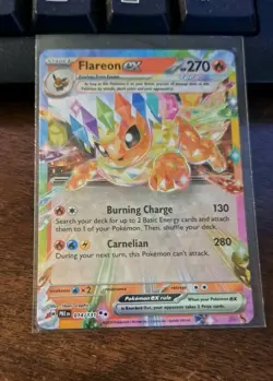 2025 Pokemon TCG S&V Prismatic Evolutions Flareon Ex Double Rare 014/131 - Image 1