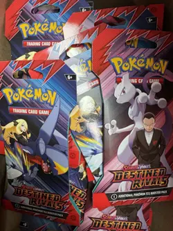Pokemon Destined Rivals Sleeved Booster Packs Lot Of 4 New Factory Sealed - Image 1