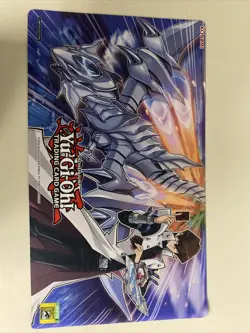 San Diego Comic Con Blue-Eyes Jet Dragon & Seto Kaiba Exclusive Play Mat Sealed! - Image 1