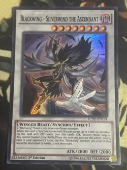 Yugioh: Blackwing - Silverwind The Ascendant - LC5D-EN134 Super Rare 1st Ed NM - Image 1