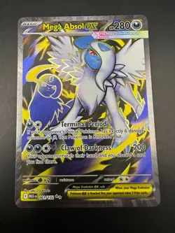 Pokemon TCG Card Mega Absol ex 161/132 Mega Evolution Ultra Rare Full Art - Image 1