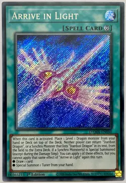 DAMA-EN050 Arrive in Light - Secret Rare 1st Edition Near Mint YuGiOh Card - Image 1