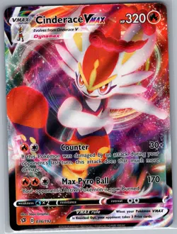 Cinderace VMAX 036/192 SWSH02: Rebel Clash - Pokemon Card - NM - Image 1