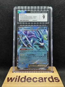 2 Suicune ex 010/034 Trading Card Game Classic Blastoise & Suicune ex Deck CGC 9 - Image 1