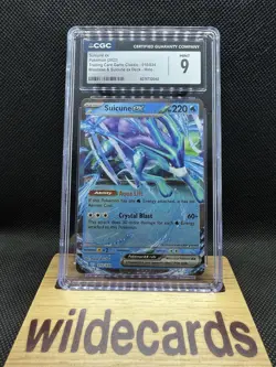 2 Suicune ex 010/034 Trading Card Game Classic Blastoise & Suicune ex Deck CGC 9 - Image 3