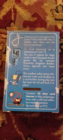 Arcane Tinmen: 59 x 92mm Card Sleeves x50 - LARGE, NON-GLARE BOARD GAME new - Image 2