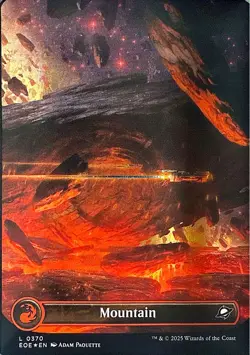 Mountain (0370) (Borderless) (Galaxy Foil) Foil L Edge of Eternities 370 NM - Image 1