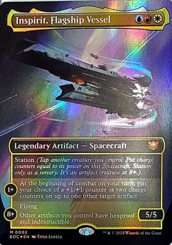 Inspirit, Flagship Vessel (Borderless) Foil M Commander: Edge of Eternities 2 NM - Image 1