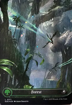 Forest (0371) (Borderless) (Galaxy Foil) Foil L Edge of Eternities 371 NM - Image 1