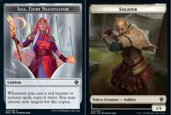 MTG - Emblem - Jaya, Fiery Negotiator // Soldier Token - Foil, Dominaria United - Image 1