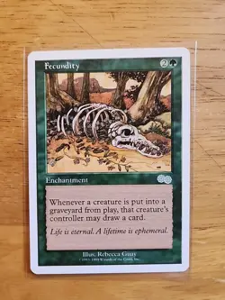 Fecundity - Battle Royale - MTG Magic - Uncommon - Green Enchantment - Image 1