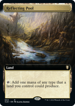 MTG Reflecting Pool - Foil - Extended Art, NM-Mint, English Commander Legends: B - Image 1