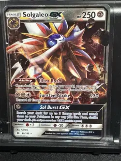 Pokemon TCG Solgaleo GX 89/149 Sun & Moon Base Set Ultra Rare VLP - Image 1