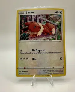 2021 EEVEE #175 HOLO FUSION STRIKE POKEMON BLACK STAR PROMO SWSH175 *SWIRL* - Image 1