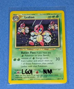 Ledian 39/111 Neo Genesis Nm Unlimited Pokemon TCG Read Description - Image 1