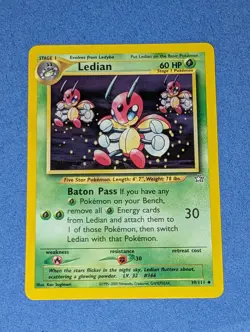 Ledian 39/111 Neo Genesis Nm Unlimited Pokemon TCG Read Description - Image 2
