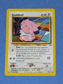 Granbull 37/111 & Snubbull 74/111 Neo Genesis Unlimited Wotc Pokemon TCG Lp-Nm - Image 5