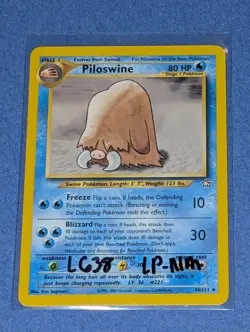 Pokemon TCG Piloswine Neo Genesis 44/111 & Swinub 79/111 Neo Genesis Lp-Nm - Image 2