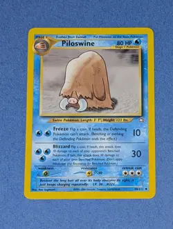 Pokemon TCG Piloswine Neo Genesis 44/111 & Swinub 79/111 Neo Genesis Lp-Nm - Image 3
