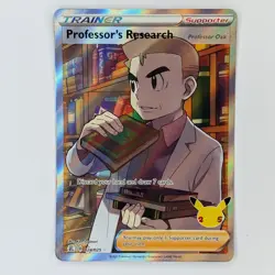 Professors Research 024/025 Celebrations Full Art Trainer Nm Pokemon Tcg - Image 1