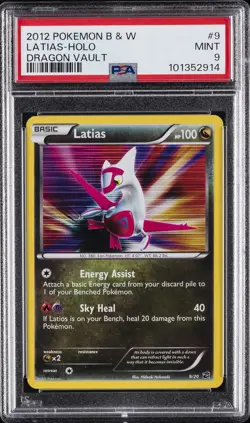 2012 POKEMON B&W DRAGON VAULT #9 LATIAS-HOLO PSA 9 - Image 1