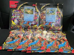 Pokemon TCG Mega Evolution 3 Pack Blister Psyduck Golduck & 6 Sleeved Booster - Image 1
