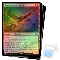 FOIL BLOODFEATHER PHOENIX X4 March Of The Machine MOM Magic MTG MINT CARD - Image 1