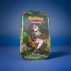 Pokemon Crown Zenith Mini Tin Marnie Sealed 2 Packs 1 Sticker Sheet 1 Art Card - Image 1