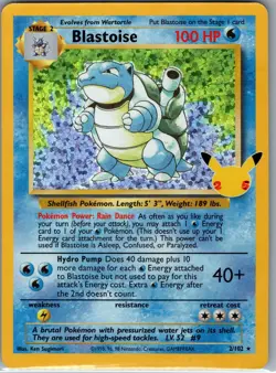 Blastoise 2/102 Holo Celebrations: Classic Collection - Pokemon Card - NM - Image 1