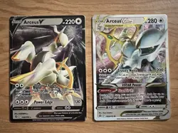 Arceus V & Arceus Vstar Metal Card Ultra Premium Collection 122/172, 123/172 - Image 1
