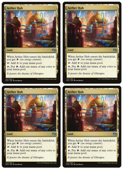 MTG - 4 x Aether Hub (Playset) - Uncommon Land - Kaladesh (KLD) - M/NM - Image 1