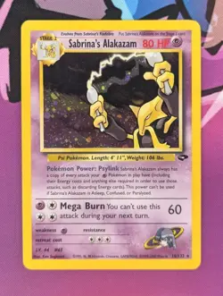 Sabrina's Alakazam 16/132 Gym Challenge Holo- Wizards Of The Coast Pokemon TCG - Image 1