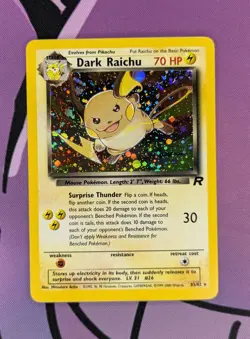 Dark Raichu 83/82 Team Rocket Holo Pokemon TCG Wizards of The Coast NM-LP - Image 1