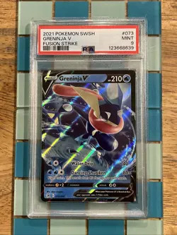 GRADED PSA 9 2021 Pokemon SWSH Greninja V Fusion Strike #073 - Image 1