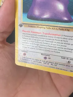 CARTE POKEMON METAMORPH 18/62 EDITION 1 FR RARE WIZARDS FOSSILE - BE/PL - Image 4