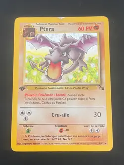 CARTE POKEMON PTERA 1/62 EDITION 1 FR HOLO WIZARDS FOSSILE - PL - Image 1