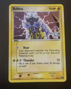 Pokemon Raikou 3/17 POP Series 2 Promos Holo Rare LP/MP - Image 1
