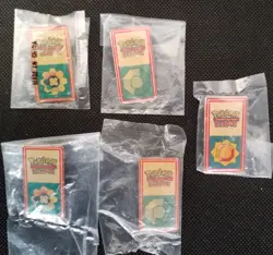 Pokemon Trading Card Game Kanto Gym League Badge Thunder Rainbow Boulder Pin NEW - Image 1