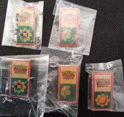 Pokemon Trading Card Game Kanto Gym League Badge Thunder Rainbow Boulder Pin NEW - Image 4