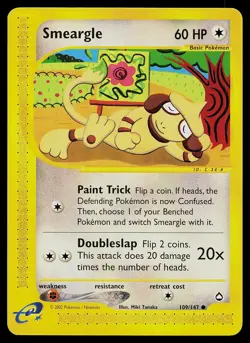 Pokemon Card - Smeargle Aquapolis 109/147 Common Non Holo - Image 1